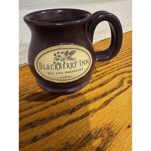 Sunset Hill Stoneware BlackBerry Inn Camden Maine Purple Mug USA Made Logo